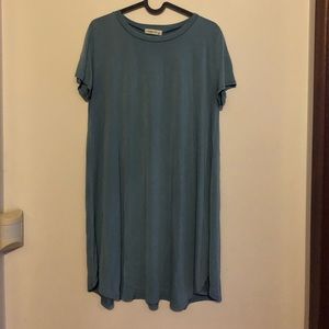 Blue tshirt flowy dress